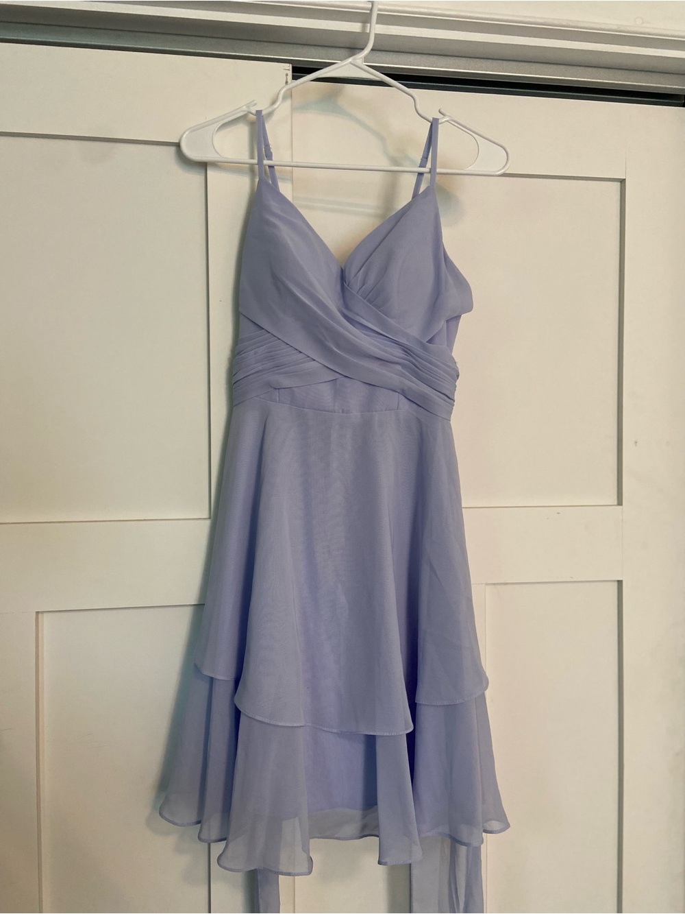 JJs House Lilac Spaghetti Strap A-Line Chiffon Dress